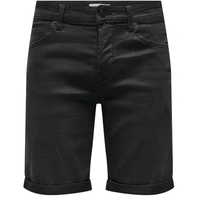 Afbeelding van ONLY &amp; SONS ONSPLY BLK JOG 8581 PIM DNM SHORTS NOOS Heren Broek Black Denim