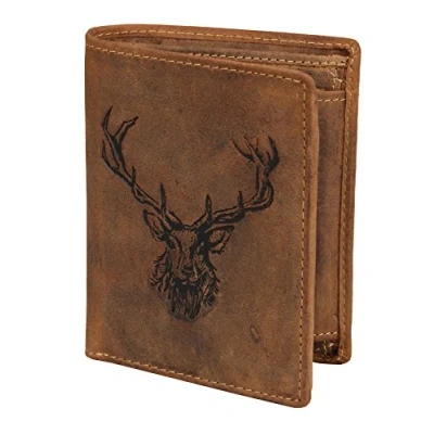 Afbeelding van Greenburry Vintage animal wallet royal stag men brown