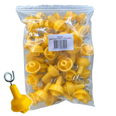 Afbeelding van Pulsara Topisolator Geel (50 Stuks) Metalen Krul