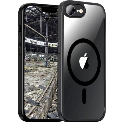 Afbeelding van JT Berlin Pankow Hybrid MagSafe Backcover Apple iPhone 16e Zwart, Transparant Inductieve lading, compatible, Stootbestendig