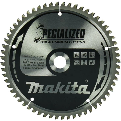 Afbeelding van Makita Afkortzaagblad voor Aluminium Specialized Ø 190mm Asgat 20mm 60T B 33283
