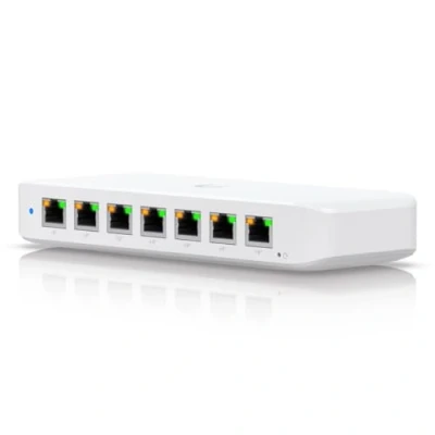 Image de Ubiquiti UniFi Switch Ultra 60W Commutateur Géré 7 x 10/100/1000 (PoE+) + 1 (PoE++) de bureau, fixation murale PoE++ (52 W) AC