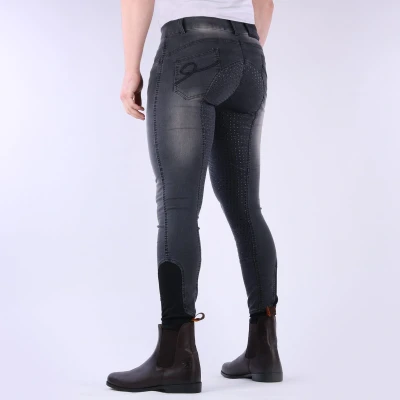 Afbeelding van Harry&#039;s Horse Rijbroek heren Liciano Denim Full Grip H50 Zwart