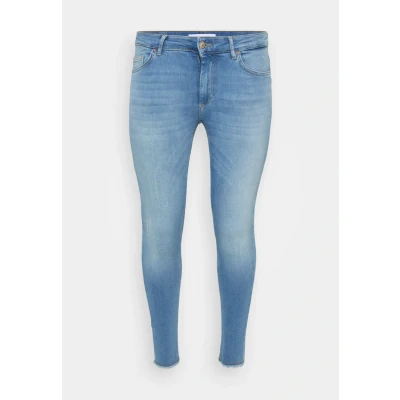 Afbeelding van ONLY Carmakoma Carwilly Jeans Skinny Fit, Dames, Maat: 54x32, Light blue denim