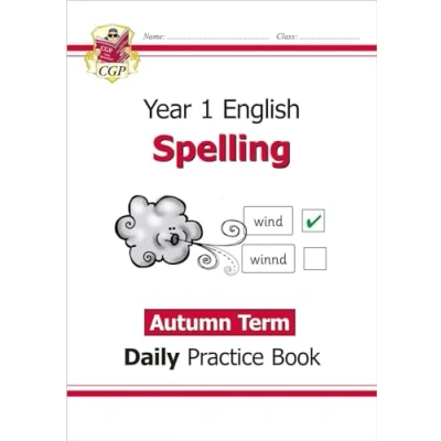 Afbeelding van CGP Year 1 Daily Workbooks KS1 Spelling Practice Book: Autumn Term