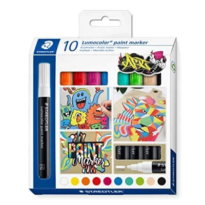 Afbeelding van Lumocolor paint marker ronde punt set 10 st