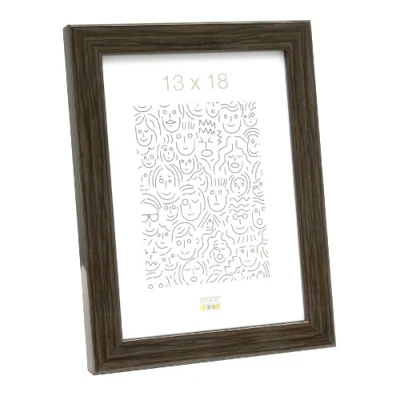 Afbeelding van Deknudt Smalle kader in grijs bruine wortelhout kleur 13x18 S46RH7