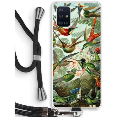 Afbeelding van Case Company® hoesje met Koord geschikt voor Samsung Galaxy A51 4G Haeckel Trochilidae Telefoonhoesje Zwart Bescherming aan alle Kanten en Over de Schermrand