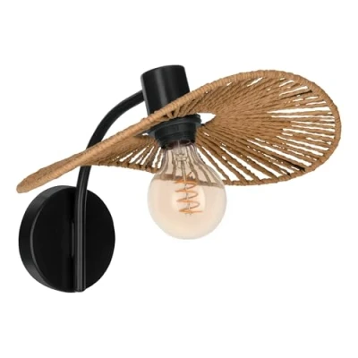 Afbeelding van EGLO Siruela Wandlamp E27 B 36.5 cm Papier Natuur