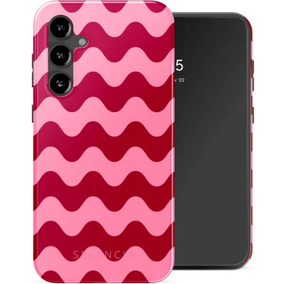 Afbeelding van Selencia Hoesje Geschikt voor Samsung Galaxy S23 FE Vivid Backcover Wave Vibes Lipstick