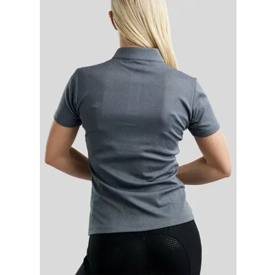 Afbeelding van Montar Traningsshirt Cilia Short Sleeved Jacquard Dark Slate XL