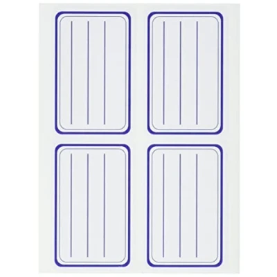 Image de Sachet de 20 étiquettes scolaires Avery Bleu et Blanc