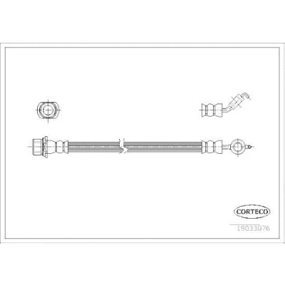 Afbeelding van CORTECO 19033076 Remslang Achteras 210 TOYOTA: Corolla IX Hatchback, Prius II Liftback