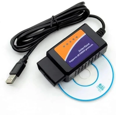 Afbeelding van Alchiauto ELM 327 USB OBD2 V1.5 diagnostische kabel interfacescanner