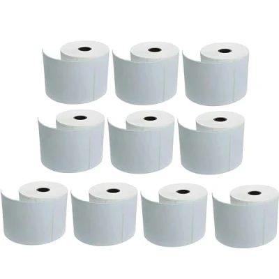 Afbeelding van 10 stuks thermische etiketten voor Zebra GK420D, GX420D, GK420T, wit, 100 x 150 mm