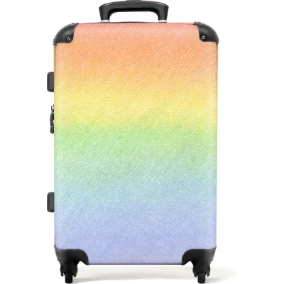 Afbeelding van NoBoringSuitcases.com Grote koffer Kinderkoffer geschikt voor jongens en meisjes Reiskoffer met 4 wielen Trolley op wieltjes 60 liter Bagage rolkoffer groot kinderen Ruimbagage valies 20kg Reisbagage &amp; reisaccessoires Suitcase kids