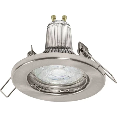 Afbeelding van LEDVANCE SET X3 RECESS DOWNLIGHT GU10 LED inbouwlamp voor badkamer 4.5 W IP20 Nikkel