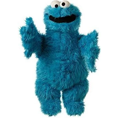 Afbeelding van Living Puppets Handpop Sesamstraat Cookiemonster Koekiemonster 65cm
