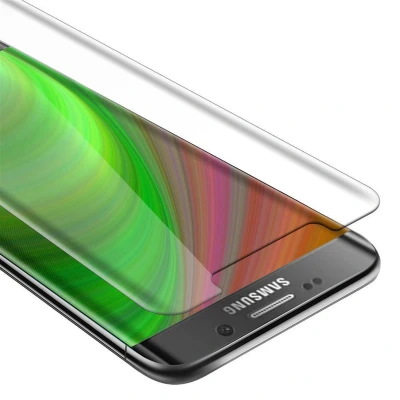 Afbeelding van Cadorabo Screenprotector geschikt voor Samsung Galaxy S6 EDGE Pantser film Beschermende in KRISTALHELDER Geharde (Tempered) display beschermglas 9H hardheid met 3D Touch