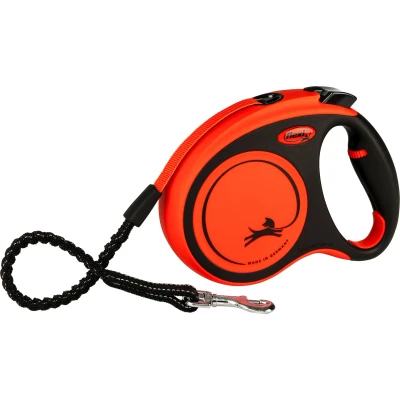 Afbeelding van Flexi Rollijn Xtreme Tape Hondenriem 5 M Oranje Zwart Tot 35 Kg