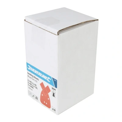 Afbeelding van Silverline Klittenband delta schuurvellen en punten 140 mm 10 stuks 2 x 40, 60, 80, 120, 240 korrel