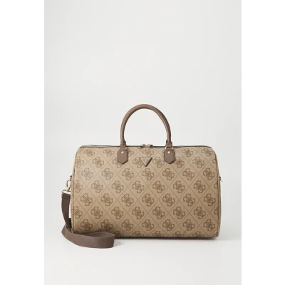 Afbeelding van Guess Berta Duffel Unisex Weekendtas, Maat: One Size, Latte logo/brown