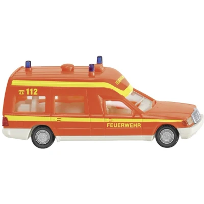 Afbeelding van Wiking 060701 H0 Hulpdienstvoertuig Mercedes Benz Binz, brandweer ambulance