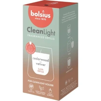 Afbeelding van Bolsius Clean Light Fragranced Refills Cedarwood &amp; Vertiver 2ST