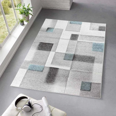 Afbeelding van Modern Vloerkleed Cleo Grijs/blauw 160x220 Cm