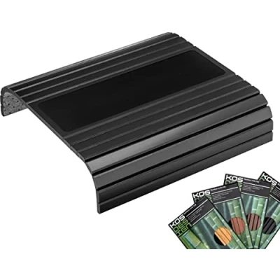 Afbeelding van Kos Design Flexibel Dienblad Armleuning Bescherming Bank Bamboe Beschermende Coating Zwart Anti Slip