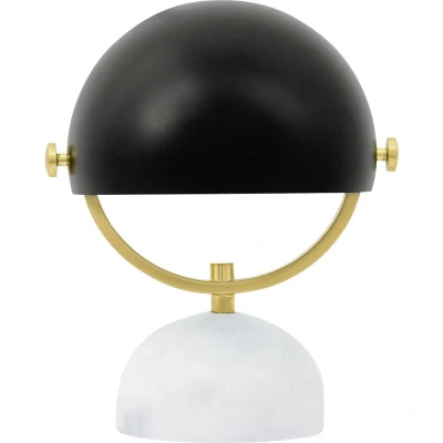 Afbeelding van Beacon tafellamp Lowe, zwart/messing, marmeren voet