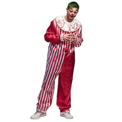 Afbeelding van Boland Killer clown kostuum heren rood/wit maat 54/56 (XL)
