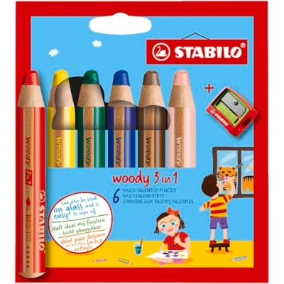 Afbeelding van Kleurpotloden Stabilo Woody 3 in 1 Multicolour