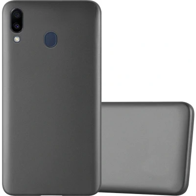 Afbeelding van Cadorabo Hoesje geschikt voor Samsung Galaxy M20 in METALLIC GRIJS Beschermhoes gemaakt van flexibel TPU silicone Case Cover
