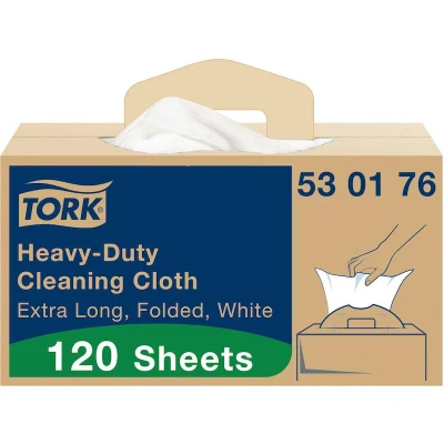 Image de TORK 530176 Chiffon de nettoyage résistant Boîte pratique XL W7 (120 pièces)