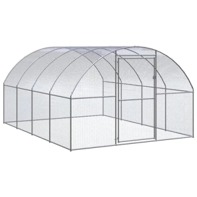 Afbeelding van vidaXL Kippenren 3x4x2 m gegalvaniseerd staal