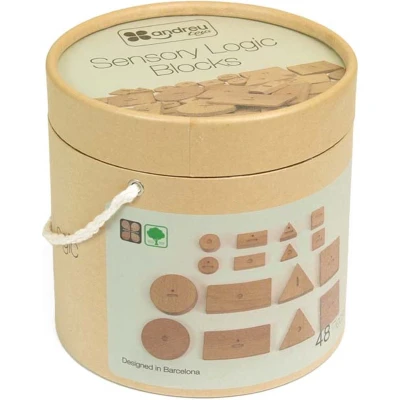 Afbeelding van Andreu toys sensorische blokken logic 48st