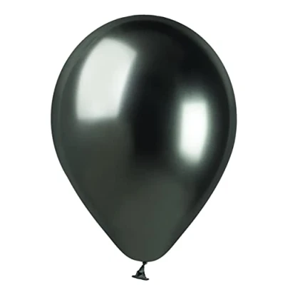 Afbeelding van Ciao Premium Quality G120 metallic ballonnen van natuurlijke latex, diameter 33 cm, zwart