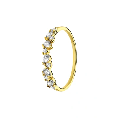 Afbeelding van Lucardi Ring goldcoloured, Dames, Maat: 60, Gold/coloured