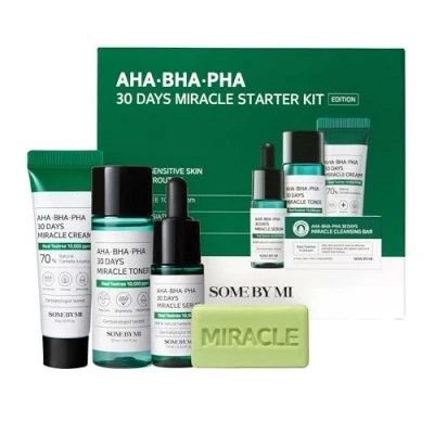 Afbeelding van Some By Mi AHA BHA PHA 30 Days Miracle Starter Kit (Cleansing Bar, Toner, Serum, Cream)