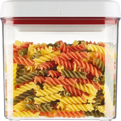 Afbeelding van Zyliss Twist &amp; Seal Vershouddoos 2,48 Liter Transparant Rood Vershouddozen