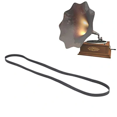 Afbeelding van Zwarte rubberen schijfriem, leesriem compatibel met vinylplaat, reserveriem voor fonograaf (1L11 270 mm)