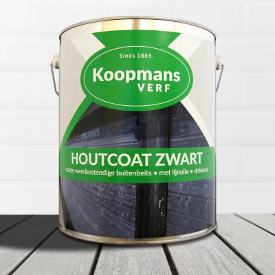 Afbeelding van Koopmans Houtcoat Zwart 5 ltr Buitengevel &amp; Tuin