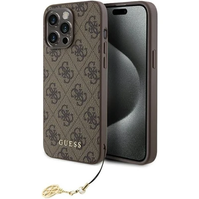 Afbeelding van Guess 4G Charms Back Case Geschikt voor Apple iPhone 15 Pro Max (6.7&quot;) Bruin