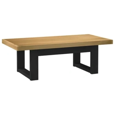 Afbeelding van vidaXL Salontafel NOAIN U vormige poten 120x60x40 cm massief hout
