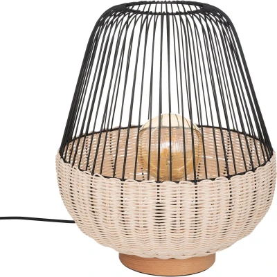 Afbeelding van Atmosphera Tafellamp Anea D30,5x35,5 Zwart/Beige E27