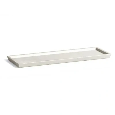 Afbeelding van Ecopots Bruges rechthoekig onderschotel 65 cm wit grijs