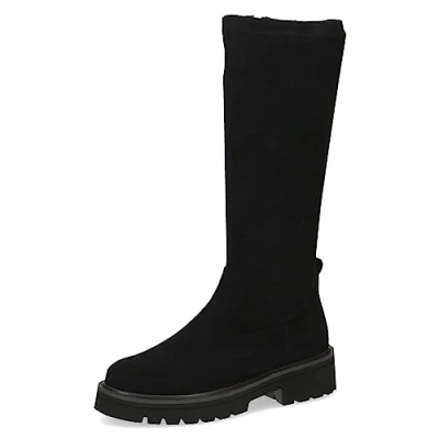 Afbeelding van Caprice Plateaulaarzen, Dames, Maat: 40, Black stretch Textiel