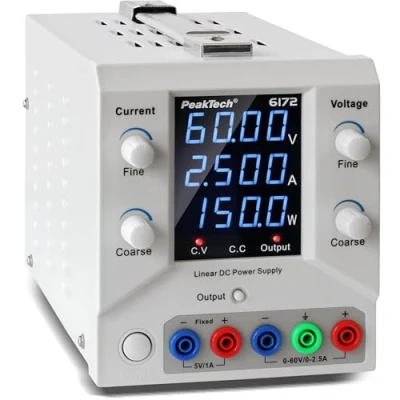 Afbeelding van Peaktech 6172 Labo voeding 0 60V / 2,5A DC &amp; USB