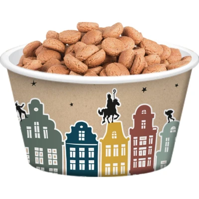 Afbeelding van Folat Snoepbakjes &#039;Welkom Sint &amp; Piet&#039; 250 ml 5 stuks